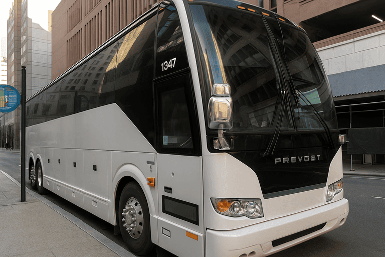 a Charter Bus Rental Rochester Hills coach bus